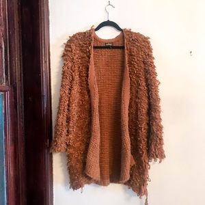 Shaggy loose sleeve cardigan pockets - Audrey 3+1